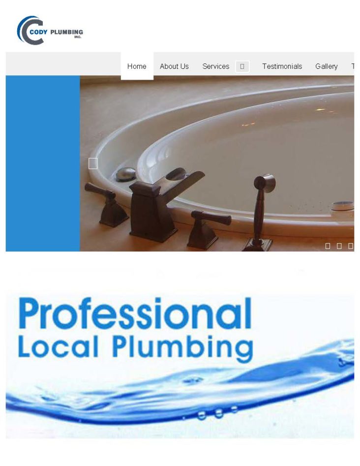 Cody Plumbing site Steel Blue Media